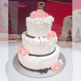 3 tier anniversary cake delivered in Shahabad Markanda