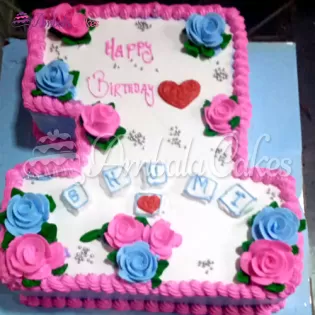 1st birthday cake delivered in Ambala City