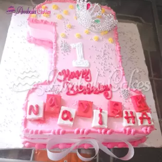1st Birthday Digit Cake delivered in Mullana