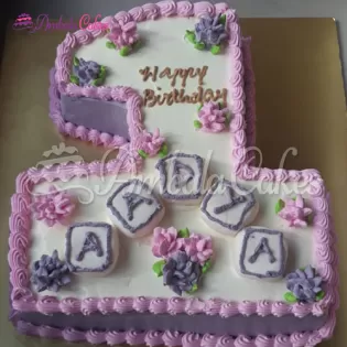 1st Birthday Digit Cake delivered in Ambala Cantt