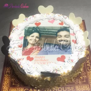 Gorgeous Butterscotch Photo Cake Delivered in Panjokhara