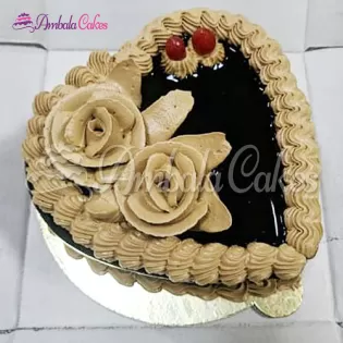 Heart Shape Cake Delivered in Derrabasi