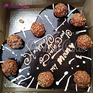 Heart Shape Ferrero Rocher Cake delivered in Ambala City