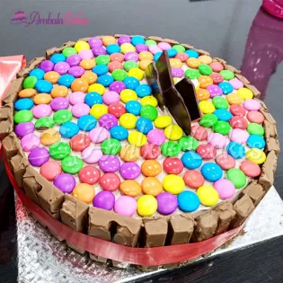KitKat Gems Loaded Cake delivered in Jagadhari