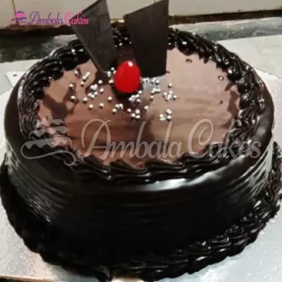 Rich chocolate cake delivered in Saha