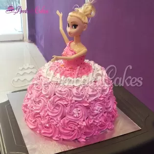 Cinderella Doll Cake Delivered in Panjokhara