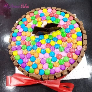 Gems Loaded KitKat Cake Delivered in Shahabad Markanda